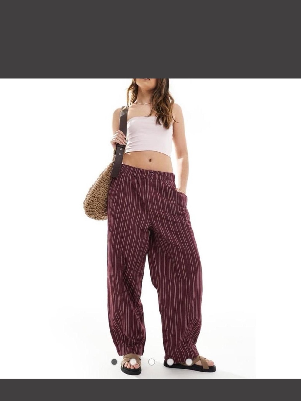 ASOS Striped Barrel Pant